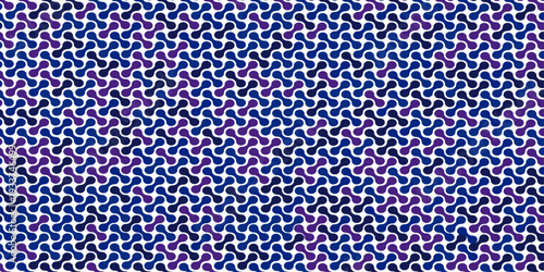 seamless pattern metal grid meatball wall decoration black chains circle wallpaper blue paper ornament cover page banner template design.