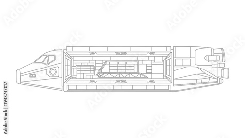Blueprint of Transport Vehicle Interior