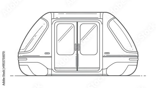 Modern Monorail Transit: A sleek, contemporary monorail car, engineered for efficient urban transport, offers a futuristic glimpse into sustainable city travel. 