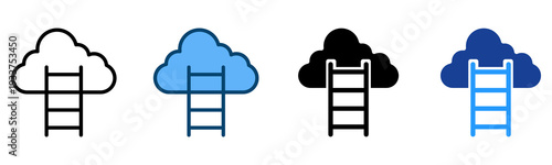 Ladder Icon Multiple Style Vector Collection   