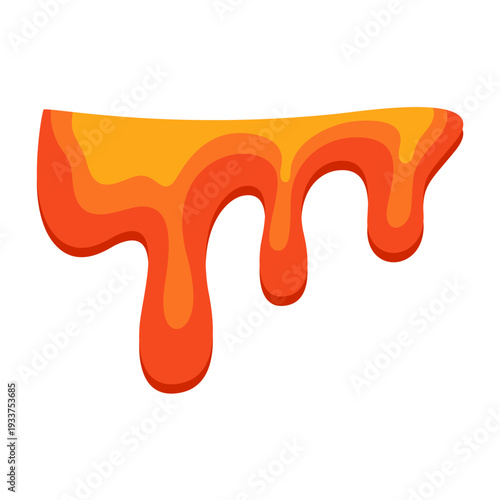 magma lava. volcanic fire orange texture, realistic cartoon liquid hot metal. vector graphic