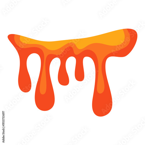 magma lava. volcanic fire orange texture, realistic cartoon liquid hot metal. vector graphic