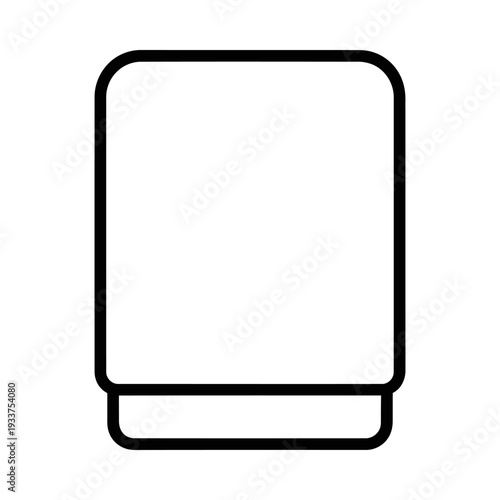 Clean and modern empty black frame on pure white background, ideal for mockups, templates, and minimalist design projects.