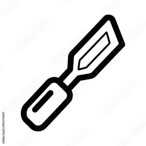 Clean and modern black paper clip vector icon, isolated on bright white background, ideal for office, design, and business projects.