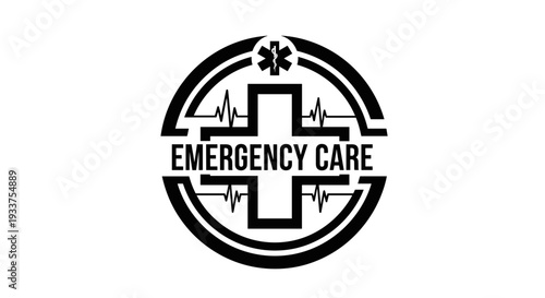 Emergency Care Medical Symbol Logo Design.