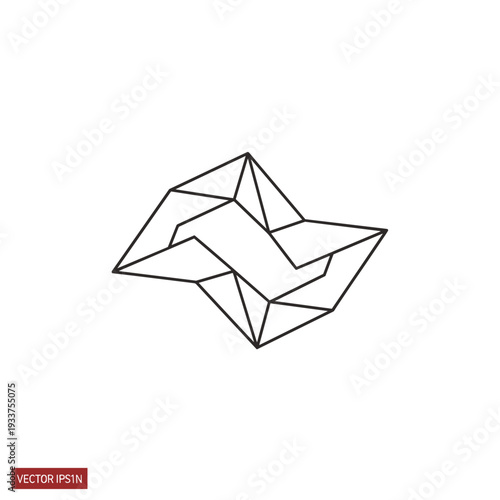 Geometric Origami Style Fox Head Illustration.