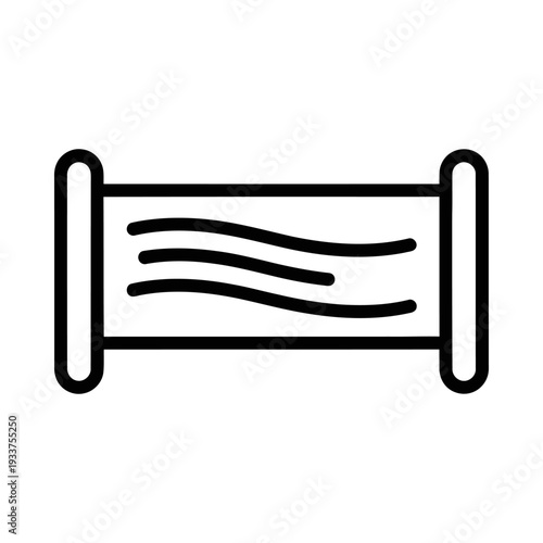 Clean and modern black metal handrail bar with sleek design, perfect for safety, architecture, and interior projects.