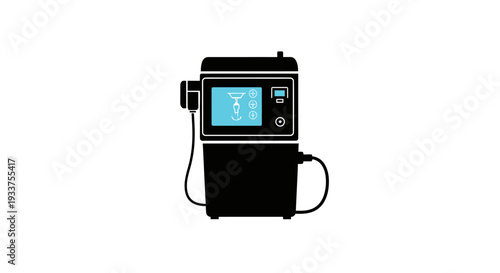 Abstract medical equipment on a white background, technology