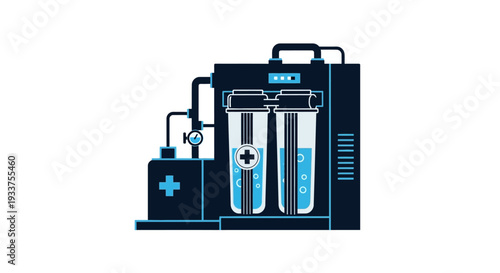 Advanced water treatment machine for clean and purified drinking water icon