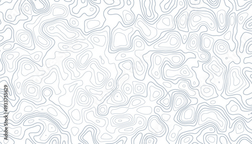 Topographic map contour lines pattern blue and white