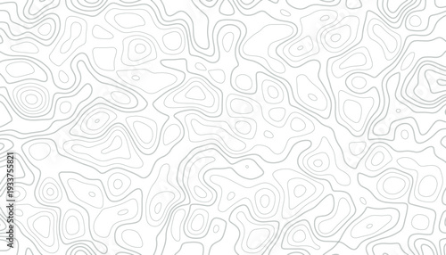 Abstract topographic contour lines pattern on white background 1