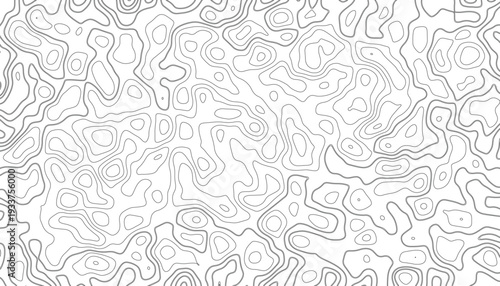 Black and white topographic contour lines pattern abstract