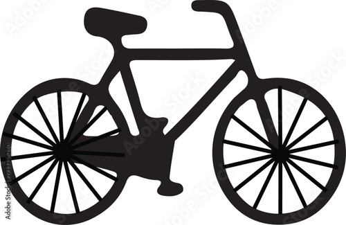 Black Bicycle Silhouette Vector Icon