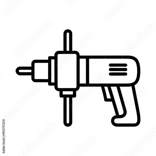 Minimalist black and white handgun vector icon on isolated background, ideal for security, defense, and safety design projects.