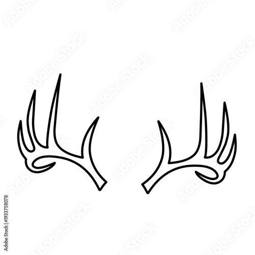 Deer Antlers icon vector