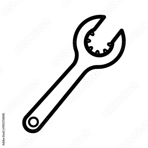 High-quality image of a classic black can opener with a sleek design, isolated on white for commercial use.