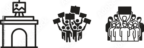 Online Store Ecommerce Business Line Icon Set