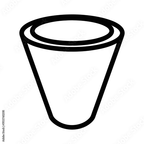 Clean and simple empty disposable plastic cup with smooth edges, ideal for branding, product display, or advertising mockups.