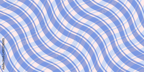 Summer party poster set. Vintage hand drawn frames with wavy lines, bows, checkered and striped backgrounds.  geometric memphis style banner, cards, flayer with fluid uneven organic seamless lines.