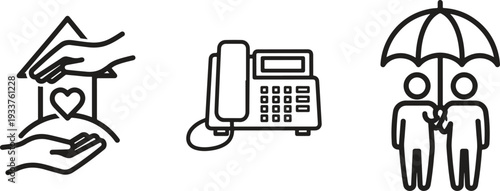 Startup Office Workplace Team Collaboration Line Icon Set