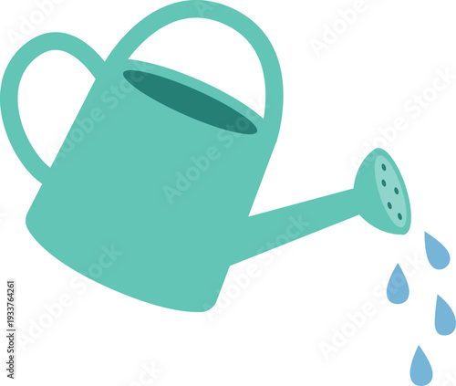 green watering can