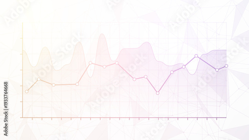 Stock market volatility graph, global market information, and financial bar chart. Business analytics or trading visualization on a white background