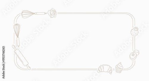 Minimalist Elegant Rectangular Frame with Decorative Elements.