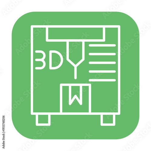 3D Printing Vector Icon