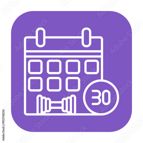 30 Days Challenge Vector Icon