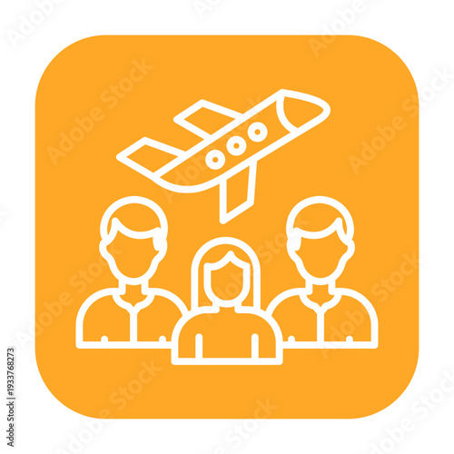 Group Travel Vector Icon