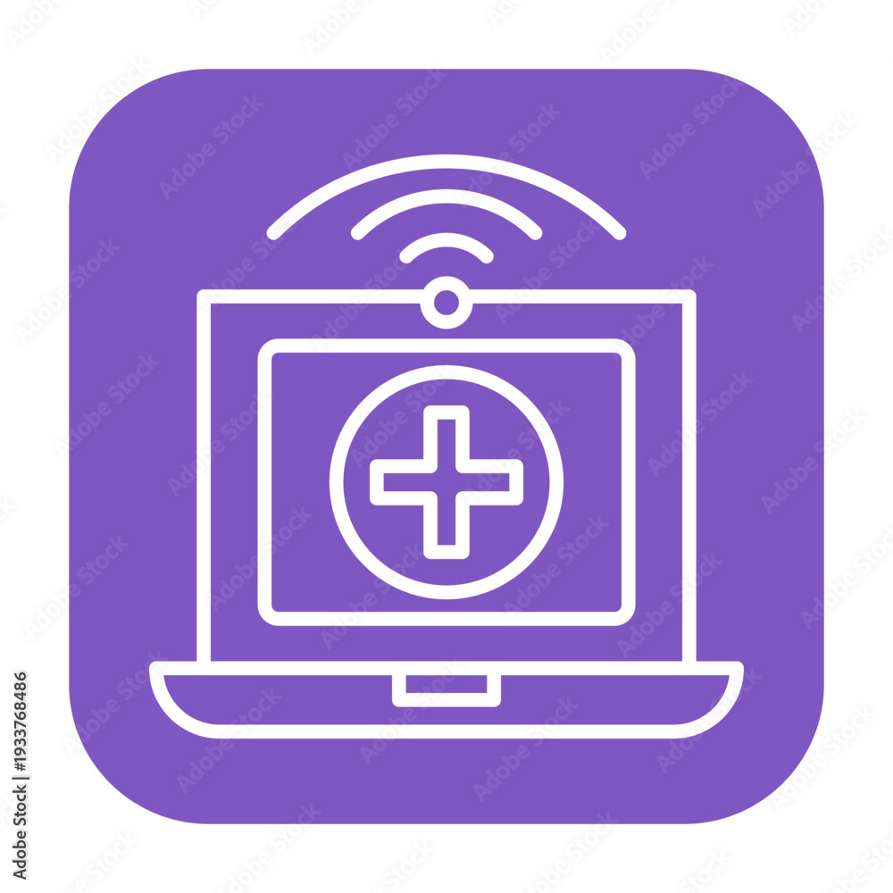Obraz premium Touchless Health Screening Vector Icon