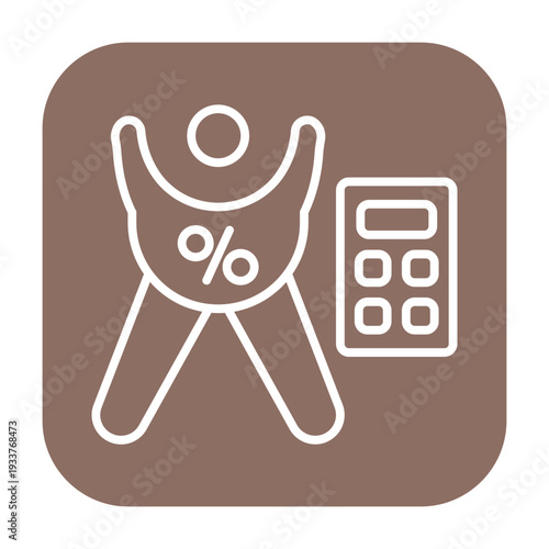 Body Fat Percentage Vector Icon