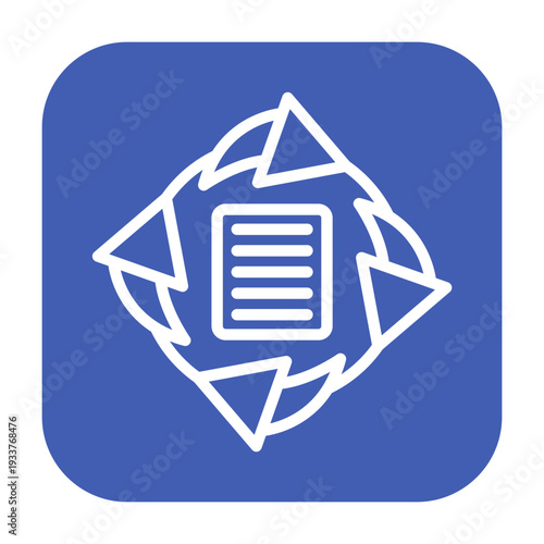 Clockwise Flow Chart Vector Icon