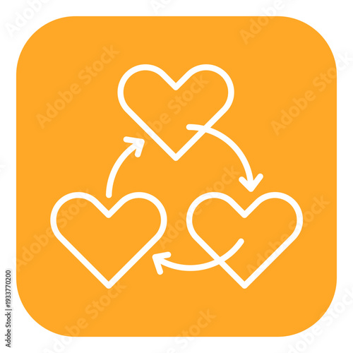 Love Triangle Vector Icon