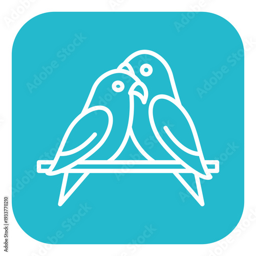 Lovebirds Vector Icon