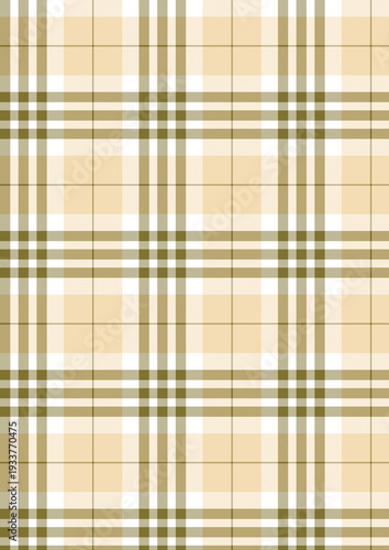 Seamless green plaid fabric texture with a checkered tartan pattern and geometric weave design for textile material wallpaper or a vector cloth backdrop