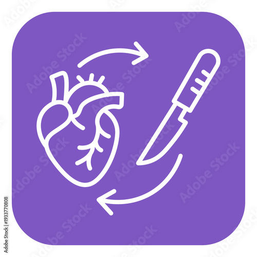 Heart Transplant Vector Icon