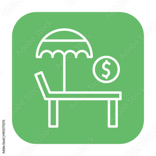 Paid Vacation Vector Icon