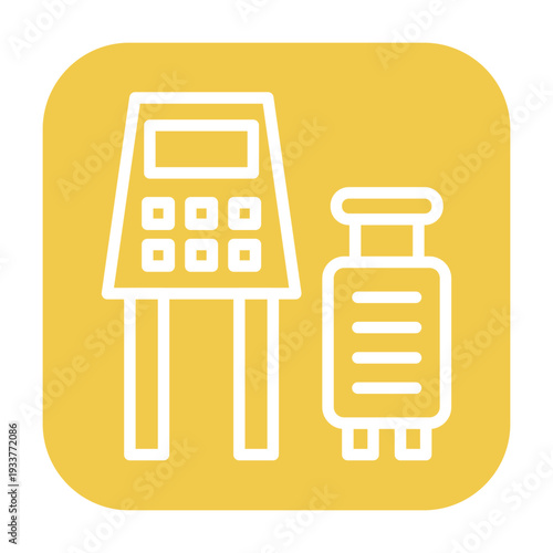 Self Check-in Kiosk Vector Icon