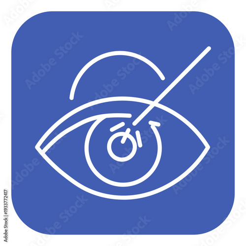 LASIK Eye Surgery Vector Icon