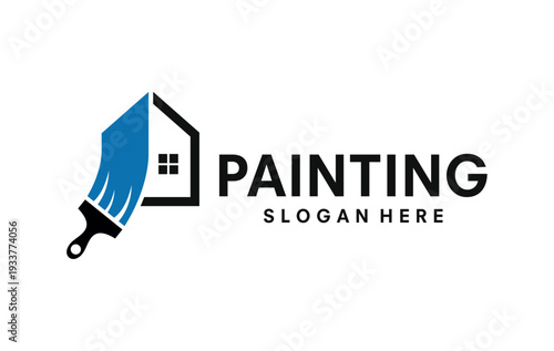 house painting service logo vector template illustration