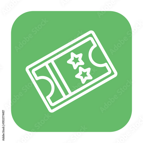 Lucky Draw Ticket Vector Icon