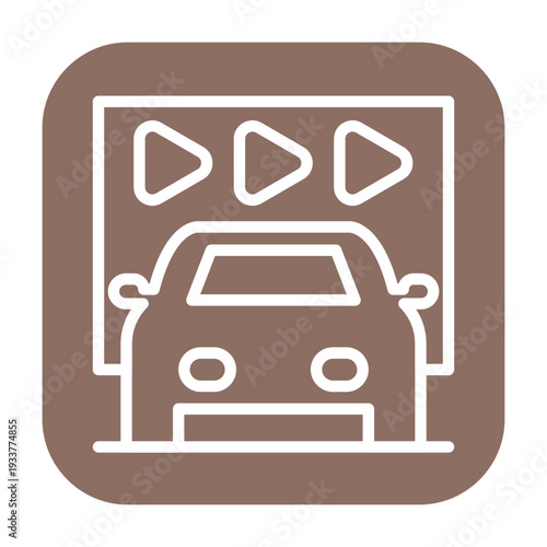 Drive In Cinema Vector Icon