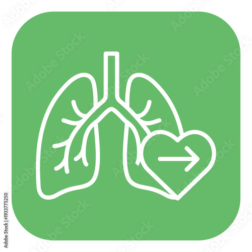 Lung Transplant Vector Icon