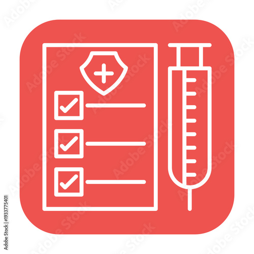 Vaccination Certificate Vector Icon