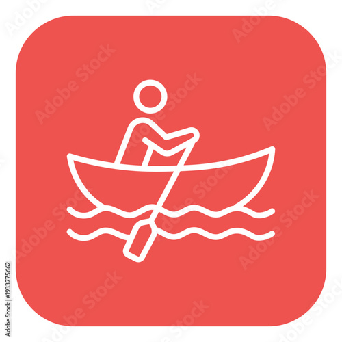 Rowing Boat Vector Icon