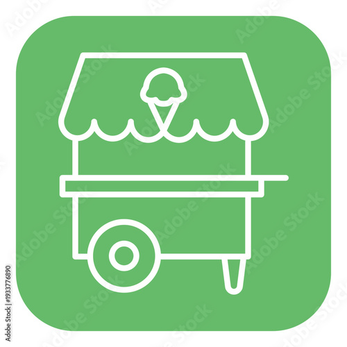 Ice Cream Stall Vector Icon
