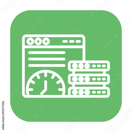 Bandwidth Usage Vector Icon