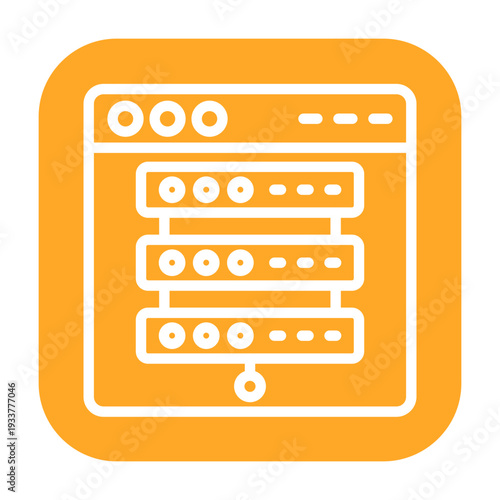 Cache Server Vector Icon