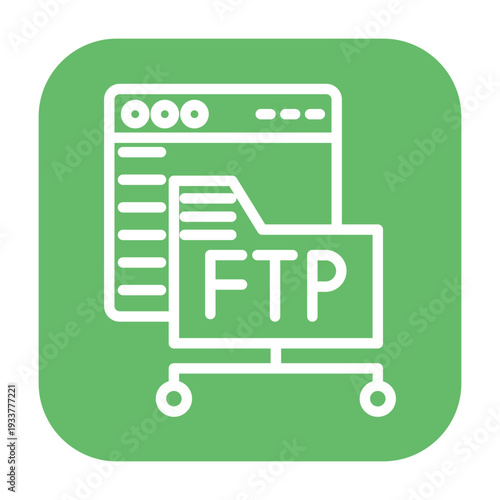 FTP Access Vector Icon